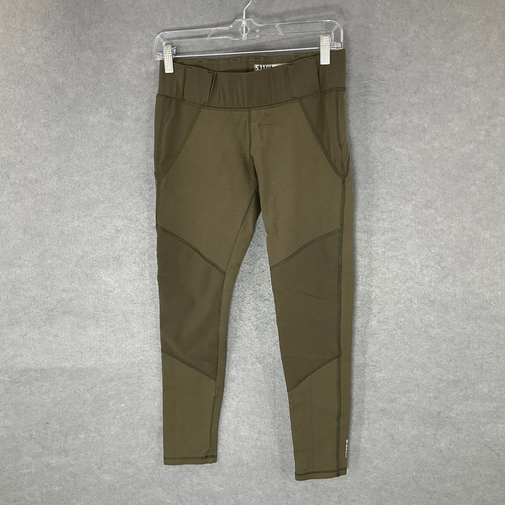 5.11 Tactical Olive Green Leggings Athletic Training Pants Sz Small Athleticwear